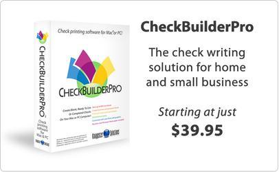 Checkbuilderpro - Check Printing Software For Macintosh